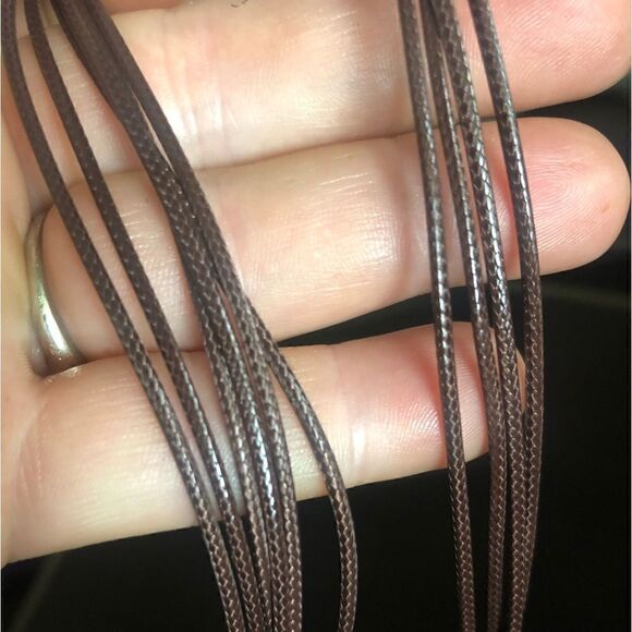 NWT StainlessSteel Feather Tree leaf Multi layer necklace , Adjustable - Picture 10 of 10